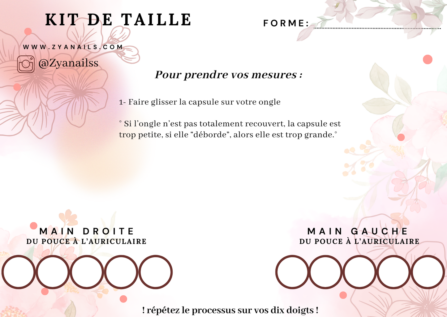 kit de tailles