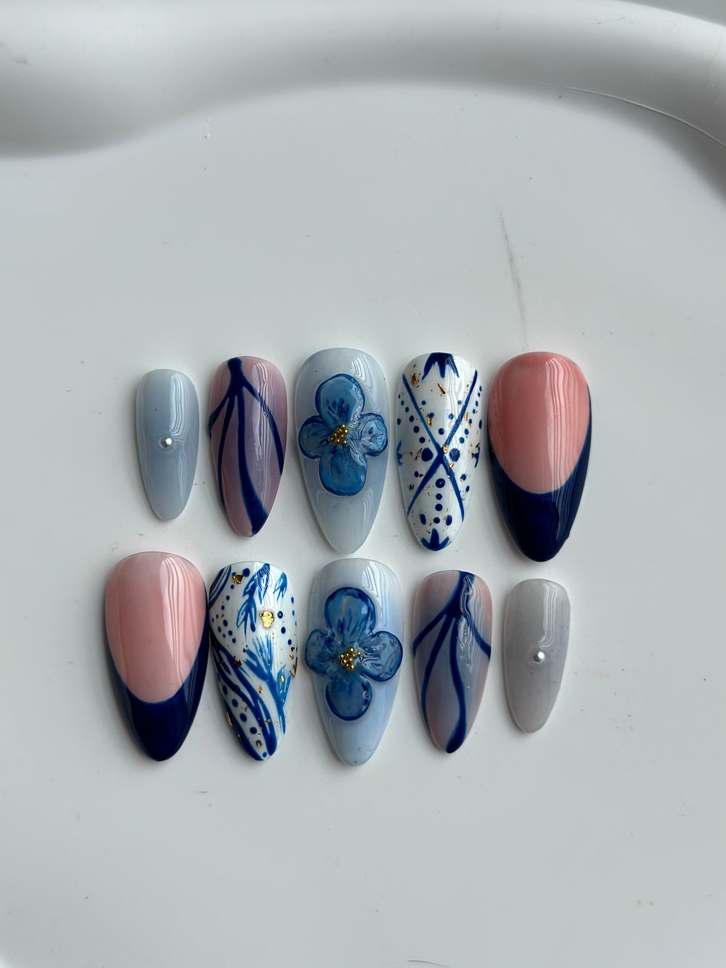 set fleur bleue