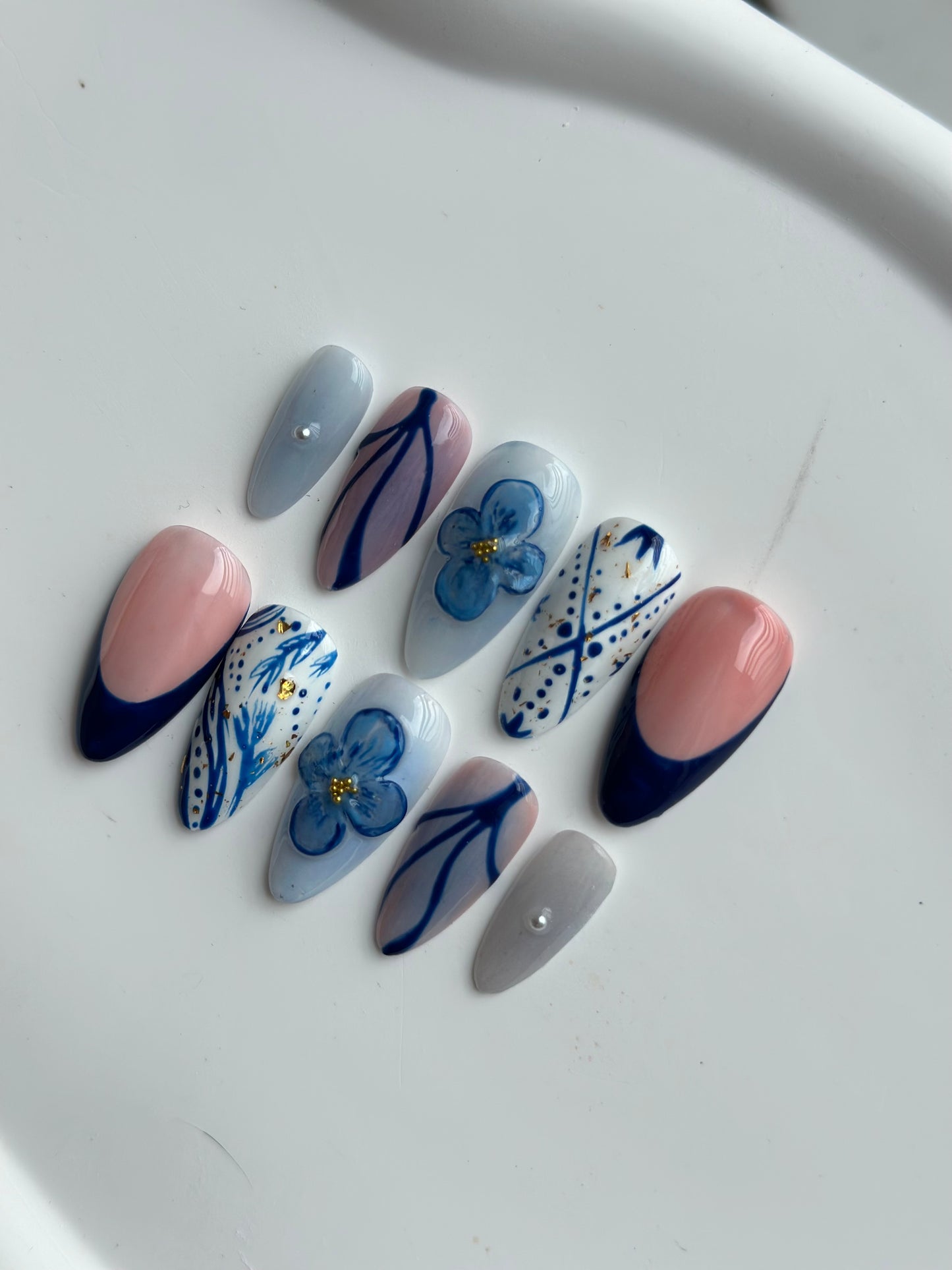 set fleur bleue